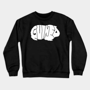 The cute Guinea Pig - White Typography Crewneck Sweatshirt